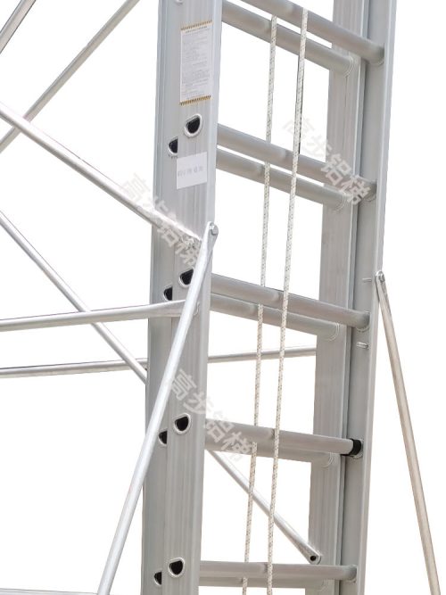 Scaffold Aluminium Mobile Easy With Wheels Aluminium Scaffolding Set With Telescopic Ladder On Each Side 9m - Image 2