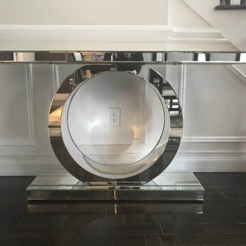 Modern Mirrored Console Table Accent Hallway Table for Home Hotel Furniture - Image 2