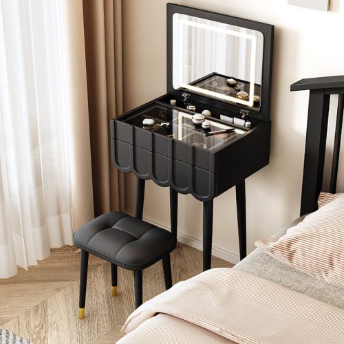 Wind Flip Dresser Bedroom Modern Simple Mini Small Household 60cm Net Red Girl Light Luxury Makeup Table - Image 2