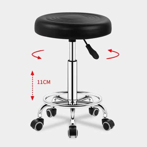 Factory Direct Swivel Bar Stool for Dining Room, Rolling Chair Adjustable Height with Backrest, Modern - Image 2