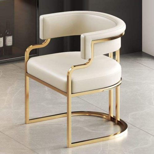 Luxury Modern Leather Dining Chair for Hotel Office Beauty Salon Mahjong Sofa Nail Salon Makeup Chair Hotel Sales - Image 2