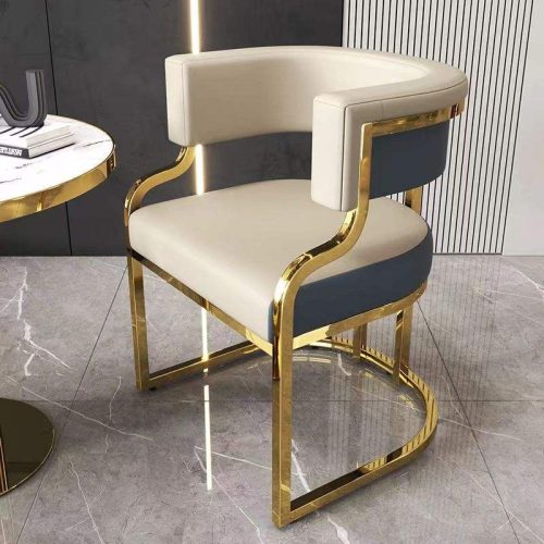 Luxury Dining Chair Hotel Sales Office Beauty Salon Receives Mahjong Sofa Chair Nail Salon Customer Makeup Chair - Image 2