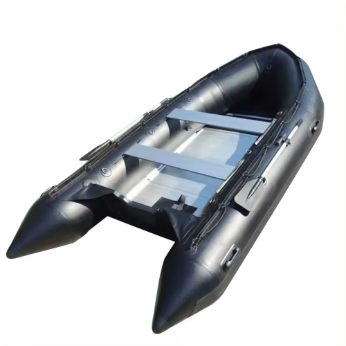 High Quality Aluminum floor PVC Folding Pontoon Rubber boat Inflatable Boat - Image 2