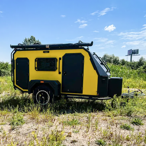 Small Off-Road Camper Motorhome Independent Suspension With Electric Brakes For Camping And Tent Kitchens