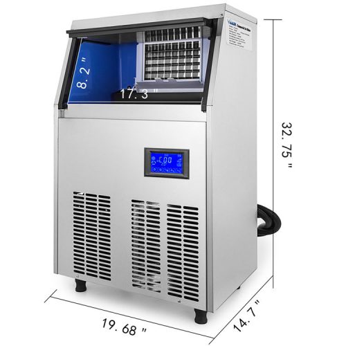 Commercial Ice Maker 335W Stainless Steel Ice Machine 132-Pound Ice Maker - Image 2