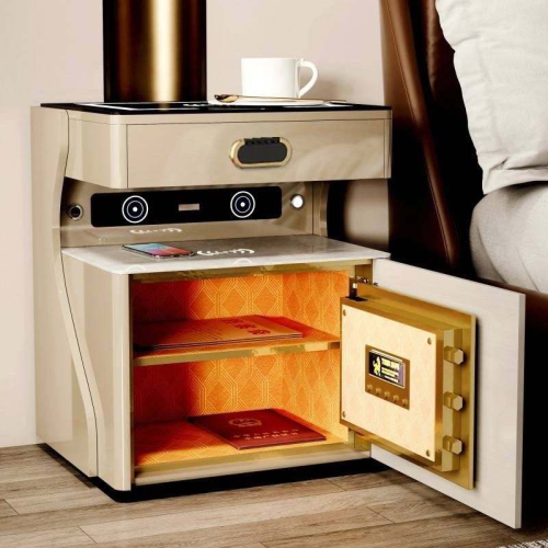 Smart Bedside Table Safe Integrated Simple Modern Bedroom Storage Cabinet Safe Password Lock Cabinet - Image 3