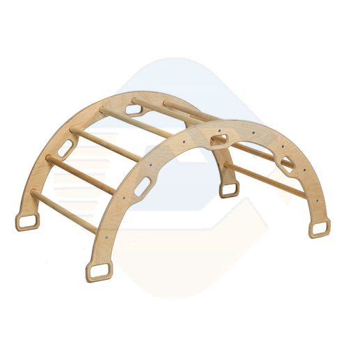 Kids Indoor Climbing Triangle Set Frame Climbing Extra Large Size Wooden Climbing Arch With Comfy Pad - Image 4