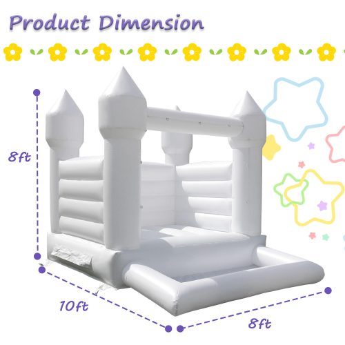 Commercial Party Rental Inflatable Bouncer Castle Jumper Bounce House White Bouncy Castle With Pool - Image 3