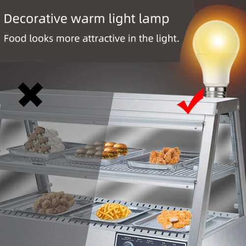 Industrial Chinese Electric Hot Lunch Cake Thermal Insulation Heater Food Display Cabinet - Image 3