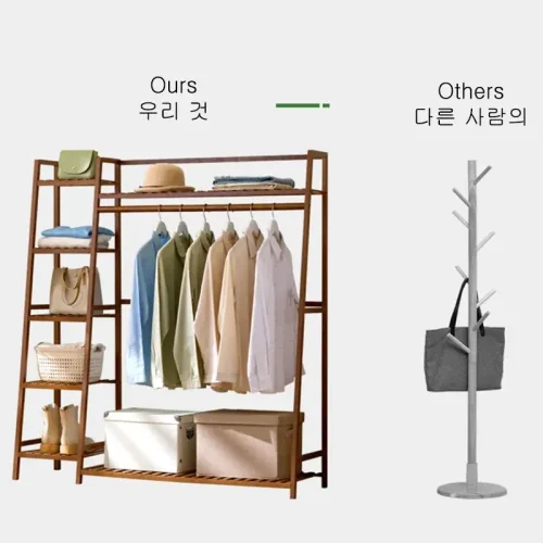 80x40x140cm Wardrobe Clothes Rack Heavy Duty Garment s for Hanging , Freestanding Clothing Closet - Image 3