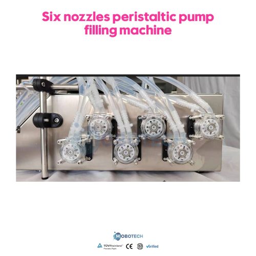 6 Nozzle Peristaltic Pump Liquid Filling Machine Automatic Dispenser - Image 3