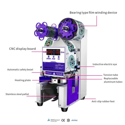 Automatic Cup Sealing Machine Plastic Foam Sealing Milk Tea One-Time High Efficiency - Image 3