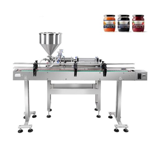 100-1000ml Automatic Pneumatic PLC Single Nozzle Conveyor Oil Peanut Butter Cosmetic Cheese Sauce Yogurt Paste Filling Machine - Image 3