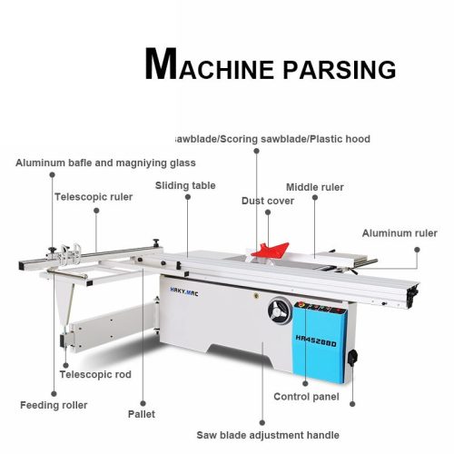 Efficient Woodworking Sliding Table Panel Saw Machine Horizontal CNC Circular Saw with New Used Blades Motors Spindles - Image 3