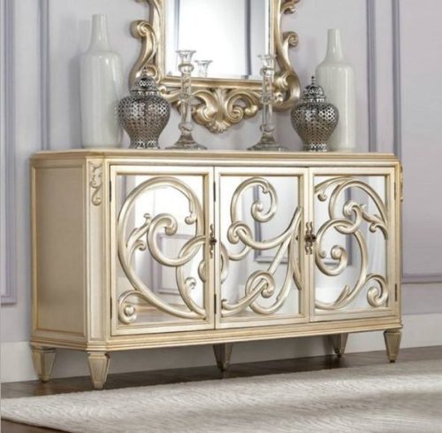 Living Room Mirror Cabinet Hotel Villa Decoration Cabinet Antique Mirror Furniture - Image 3