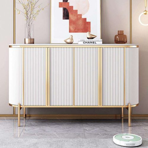 Dining Room Side Board Black Sideboard Luxury White Kitchen Cabinet Designs Modern Kitchen Cabinets   120*40*90cm - Image 3