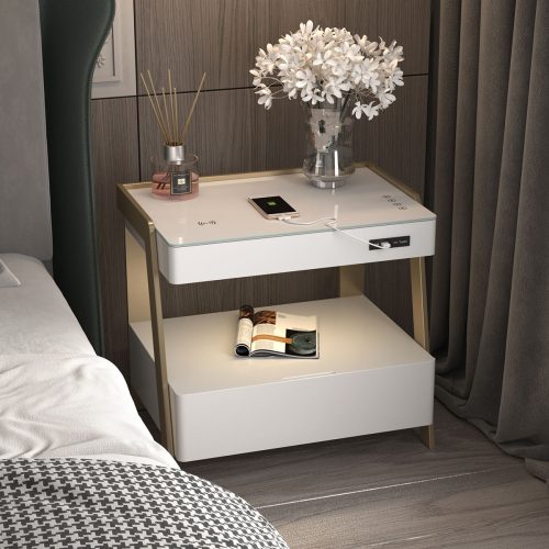 Office Storage Cabinet Smart Side Tables for Living Room Modern Bed Side Table With Drawer