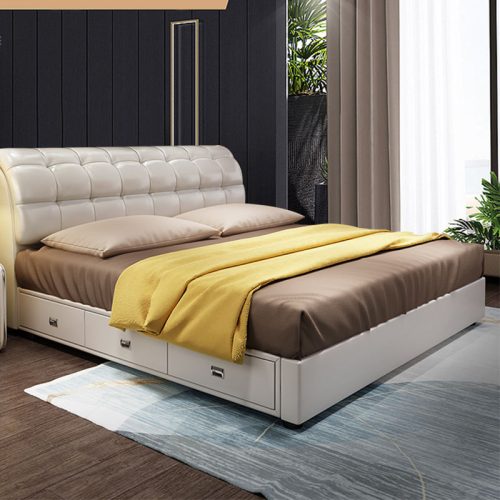 Luxury Modern Leather Bed Double 1.8m King Size Bed - Image 4