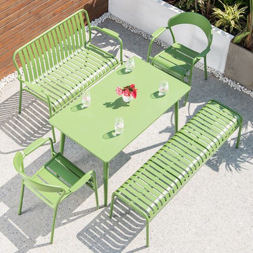 Leisure Anti Rust Aluminium Metal Garden Dining Table Set Outdoor Chair and Patio Waterproof Furniture - Image 3