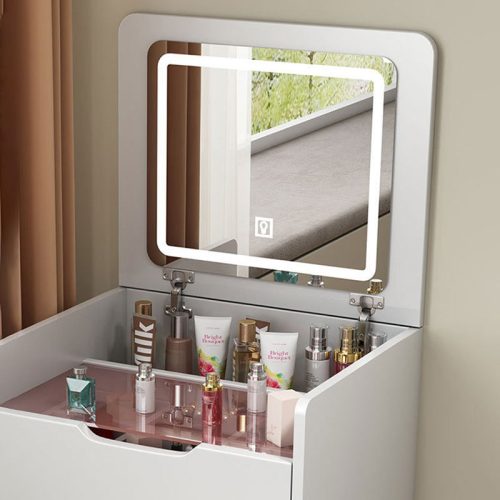 Modern Dressing Table for Small Bedroom, Integrated Bedside Storage Cabinet, Simple Drawer - Image 3