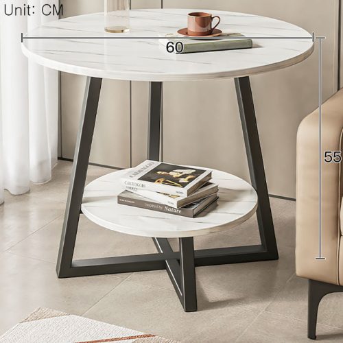 Luxurious Modern Side Table Living Room Double Layer SofaTray High-end Wooden Coffee Tables Home Furniture - Image 3