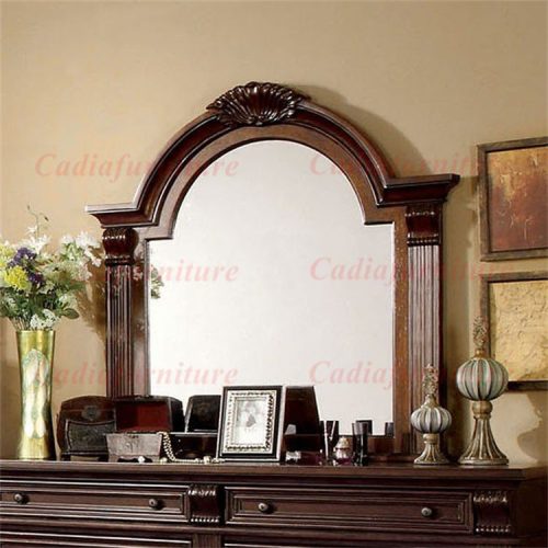 Luxury Antique Bedroom Set Antique Wooden Queen/King Bedroom Genuine Leather Cover - Image 5