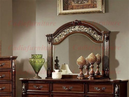 American Bedroom Furniture Wooden Carved Decorating Bed Antique King Bedroom Furniture Brown Bed - Image 5