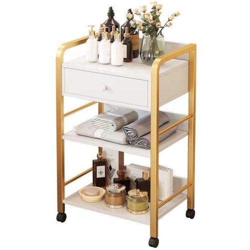 Latest Design Salon Furniture Gold Salon Trolley Removable Beauty Trolley Makeup Storage Trolley - Image 4