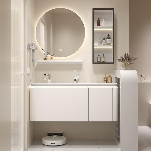 Modern Style Bathroom Vanities Bathroom Cabinet With Mirror - Image 4