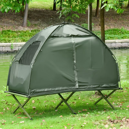 2 In 1 Off The Ground Quick Automatic Pop-Up Portable Tent Folding Bed Outdoor Camping Tent - Image 4