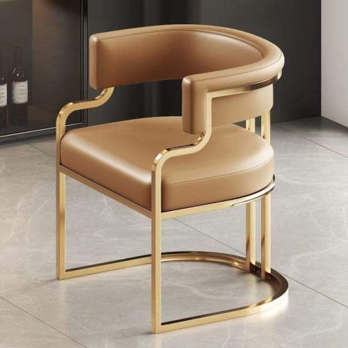 Luxury Modern Leather Dining Chair for Hotel Office Beauty Salon Mahjong Sofa Nail Salon Makeup Chair Hotel Sales - Image 4