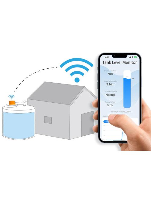 Solar Panel Remote Smart Home WIFI Remote Ultrasonic Real-Time Tank Monitoring Level Sensor - Image 3