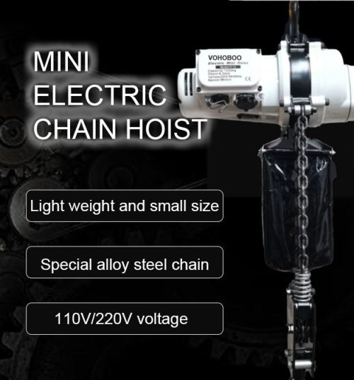 Lightweight Single-Phase 110V/220V Mini Chain Electric Hoist 250Kg 0.5t-1T For Lifting - Image 5