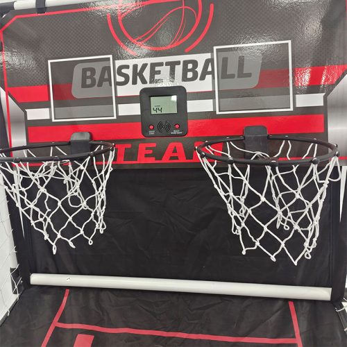 Dual Hoop Basketball Shootout Indoor Home Arcade Room Game With Electronic Scorer Court Shooting Sports For Kids & Adults Player - Image 4