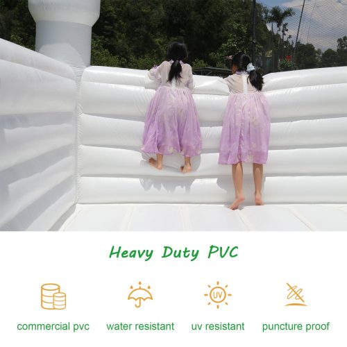 Commercial Party Rental Inflatable Bouncer Castle Jumper Bounce House White Bouncy Castle With Pool - Image 4