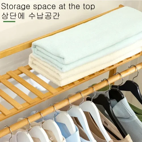 80x40x140cm Wardrobe Clothes Rack Heavy Duty Garment s for Hanging , Freestanding Clothing Closet - Image 4