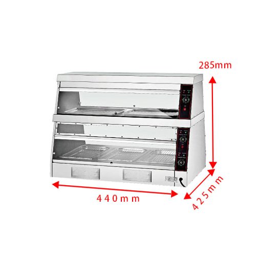 Commercial Industrial Electrically Insulated Stainless Steel Thermal Displays Keep Food Heaters On Tray Machines Heating Fixed Cabinets - Image 3