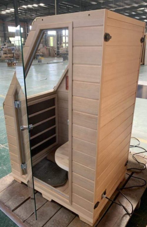 Home Mini Sauna Infrared One-Man-Sized Factory Supply Hemlock Mini Infrared Sauna Dry Health Sauna - Image 5