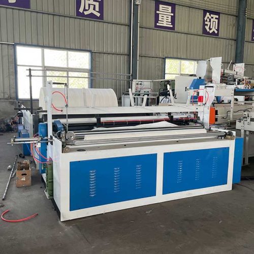 Toilet Tissue Paper Rolls Machine Small Business Toilet Rewind Cutting And Packaging Machine - Image 4