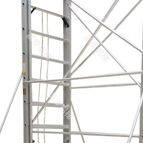 Scaffold Aluminium Mobile Easy With Wheels Aluminium Scaffolding Set With Telescopic Ladder On Each Side 9m - Image 4