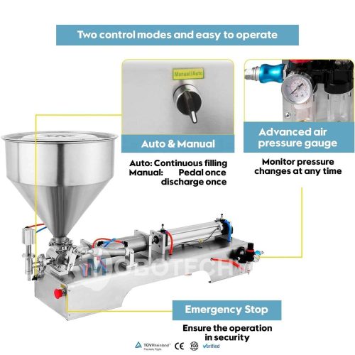 Semi-Automatic Horizontal Pneumatic Liquid Cream Filling Machine - Image 4