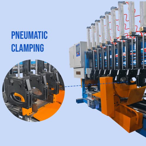 High Precision CNC Pneumatic Cut-Off Crosscut Saw for Long Timber Sticks - Image 4