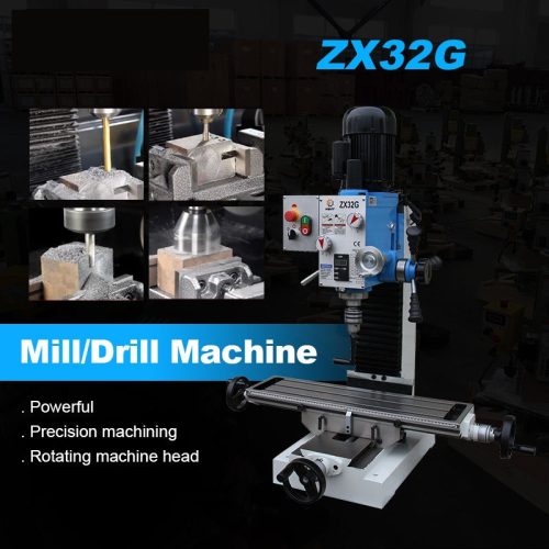 ZX32G High Precision Mini Manual Metal Bench Top Milling Machine Vertical Drilling Machine for Metal Working - Image 3