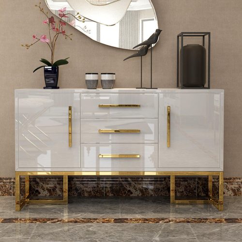 Luxury Modern Style Living Room Entrance Console Tables Dining Room Restaurant Storage Sideboard Cabinet - Image 4