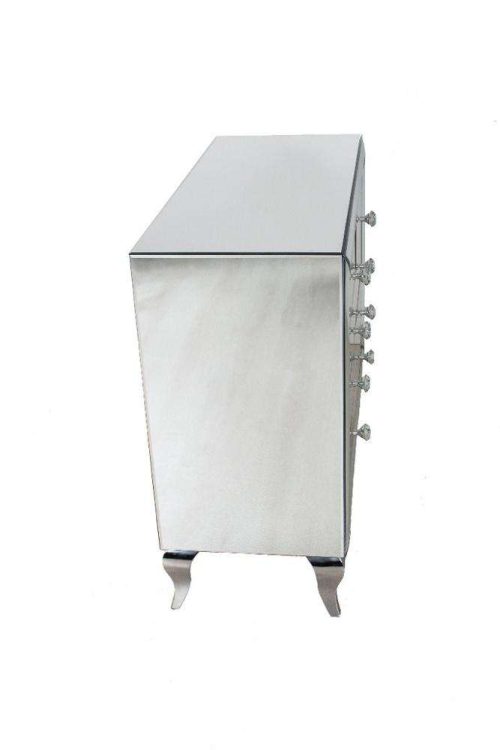 Luxury Living Room Furniture Full Glass Mirrored Cabinet Chest of Drawers for Home Hotel Villa - Image 4