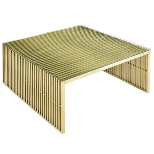 Modern Living Room Furniture Luxury Gold Stainless Steel Tempered Glass Coffee Table for Home Hotel - Image 4