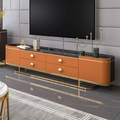 Spacious Wooden TV Cabinet with Drawers Modern Style for Living Room Decor - Image 4