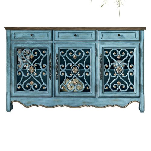 Country Shoe Cabinet Wood Carving Hallway Cabinet Retro Hand-carved Furniture Thin Sideboard Porch Cabinet - Image 4