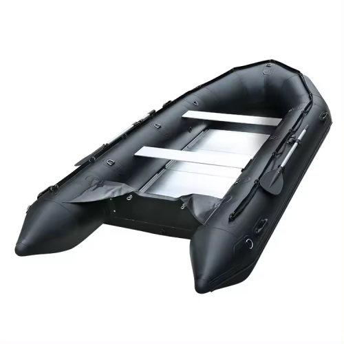 High Quality Aluminum floor PVC Folding Pontoon Rubber boat Inflatable Boat - Image 4