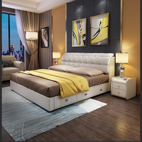 Luxury Modern Leather Bed Double 1.8m King Size Bed - Image 5